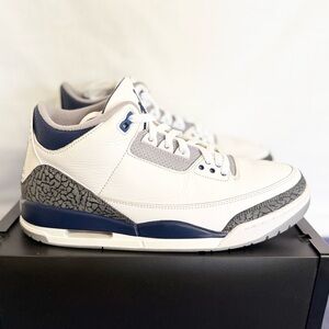 AUTHENTIC Jordan 3 Retro Midnight Navy size 11.5 CT8532-140 2023 PRE-OWNED